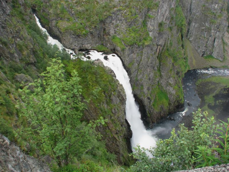 Vøringsfossen waterfall drone shot