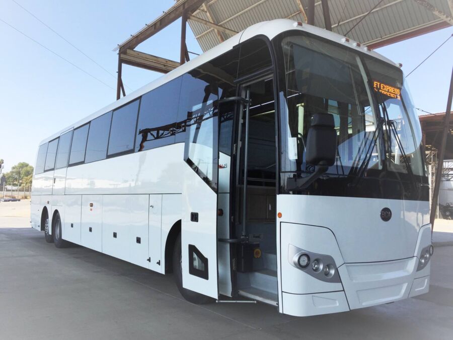 White Bakersfield Airport Bus