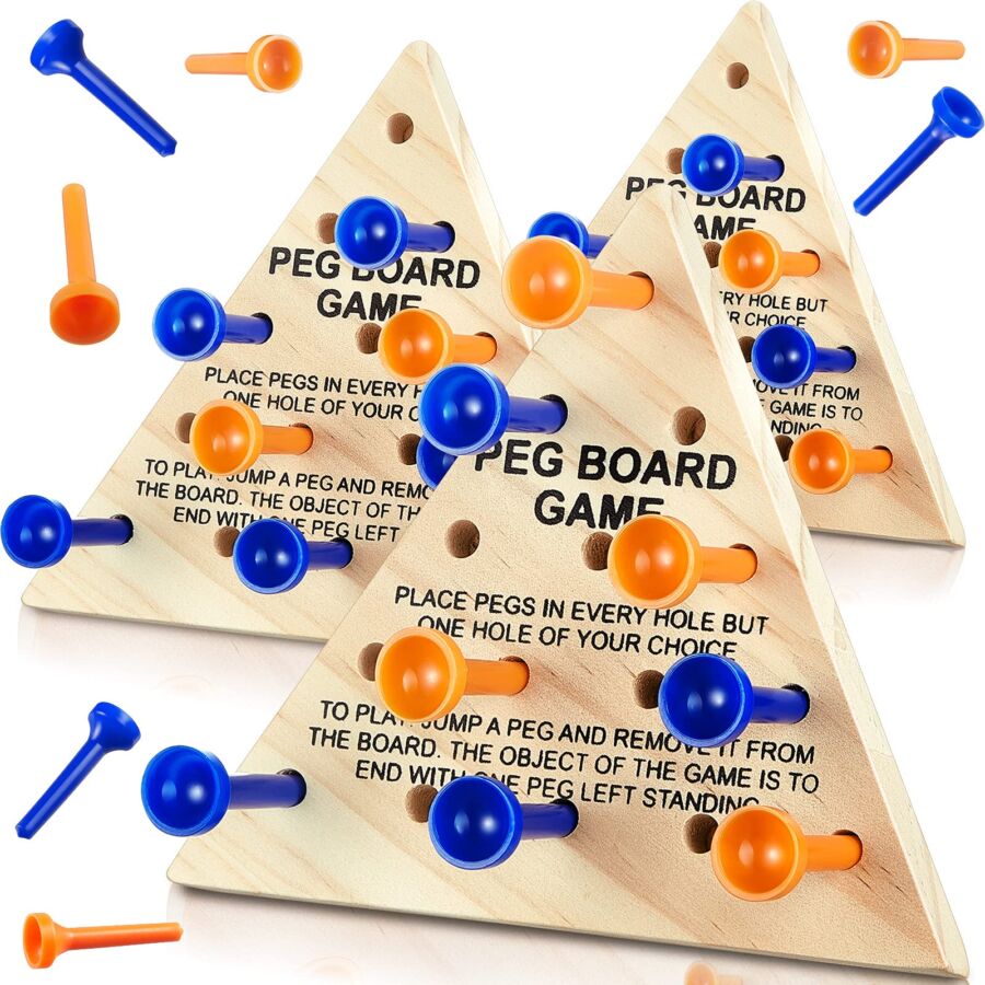 Zhanmai Wooden Triangle Peg Game
