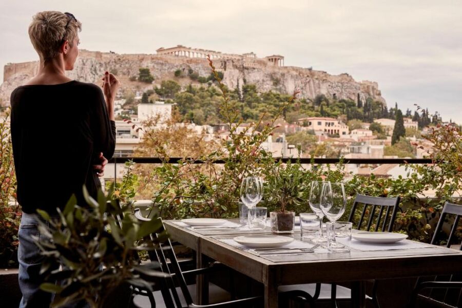 Hotel guest chilling at the Zillers Boutique Hotel in Athens