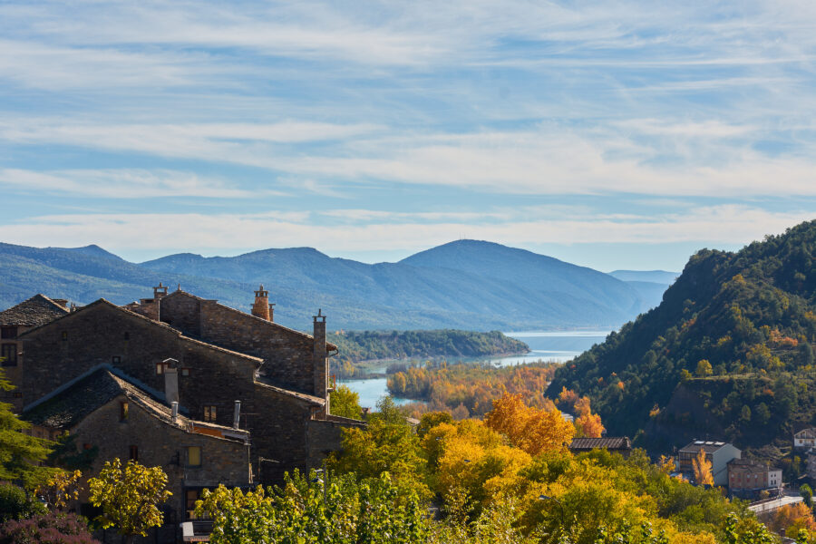 The town of Aínsa in the Pyrenees.