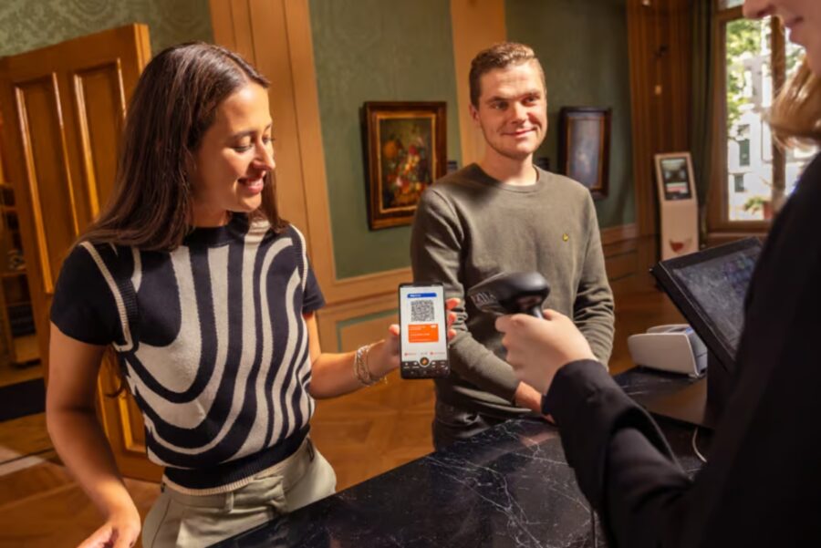 Online Amsterdam City Card ticket displayed on a smartphone screen for visiting local attractions.