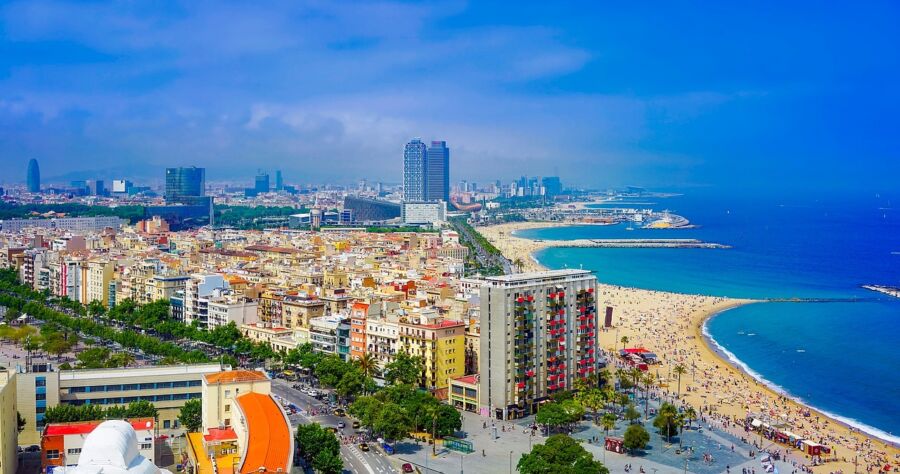 barcelona coastal cityscape