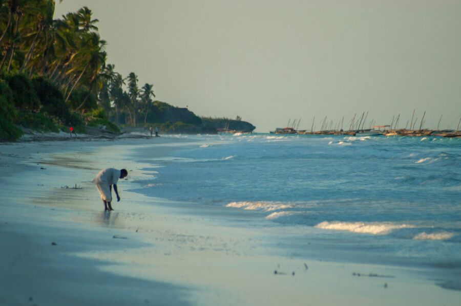 Zanzibar beach looking tranquil