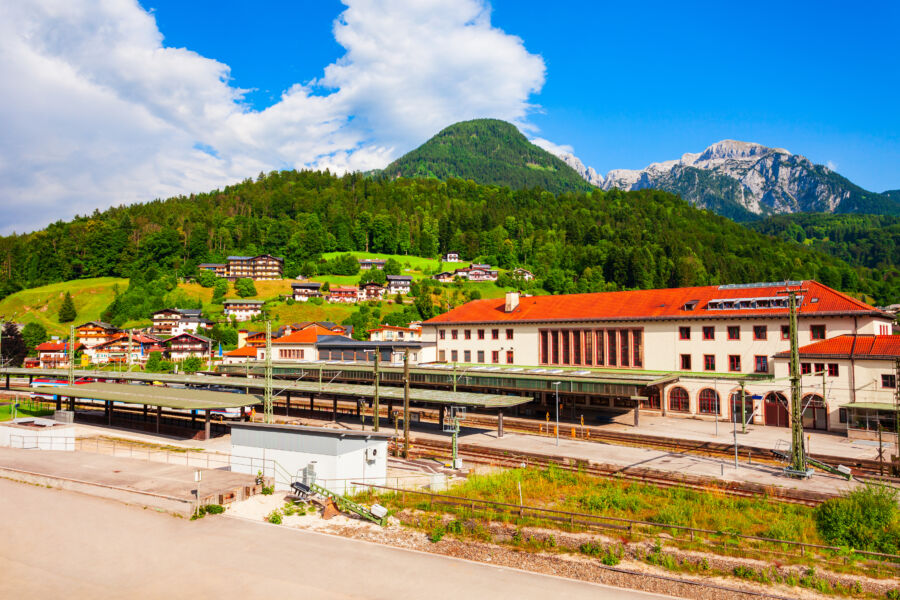 Panoramic view of Berchtesgaden town, showcasing its charming architecture and surrounding Bavarian mountains