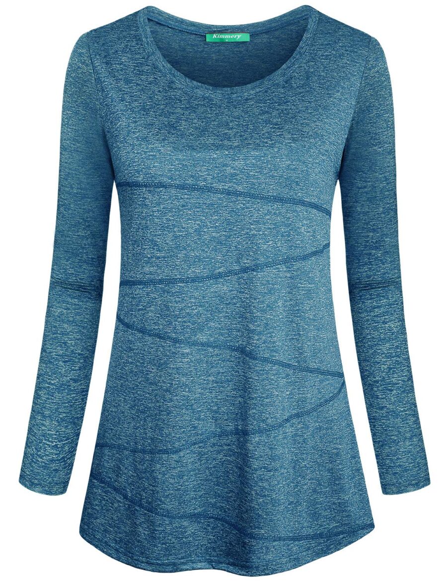 blue long sleeve top