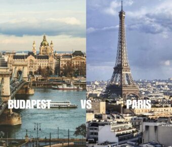 Comparison of Budapests Chain Bridge and Pariss Eiffel Tower highlighting architectural and cultural charm.