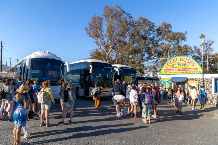 bustling bus terminal