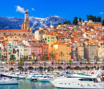The Pearl of the French Riviera. colorful town - luxury holidays in the south