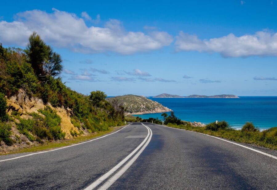 coastal road landscape