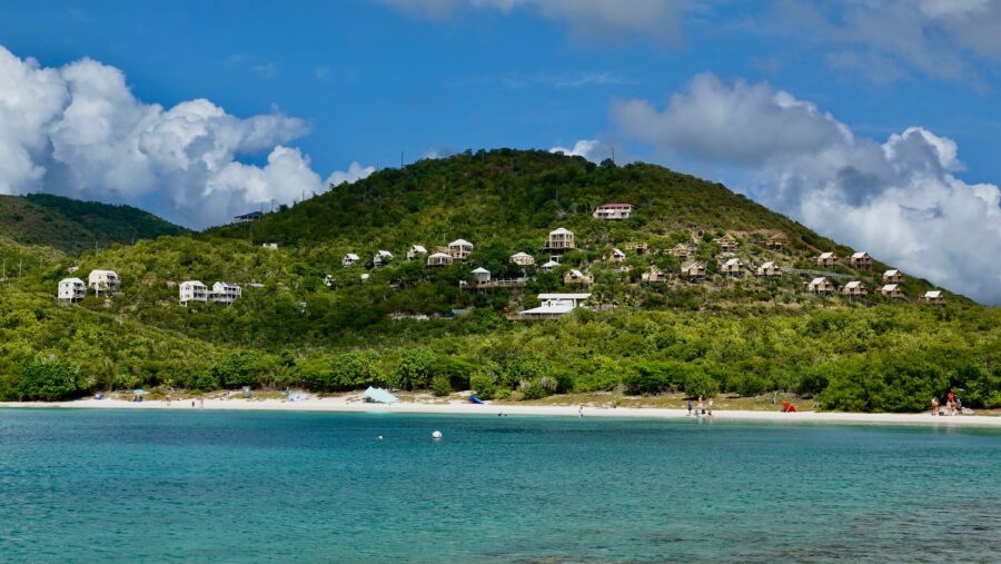 Panoramic view of Concordia Eco Resort in St John, U.S. Virgin Islands