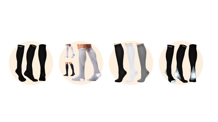  Compression socks designed for comfort during long train rides.
