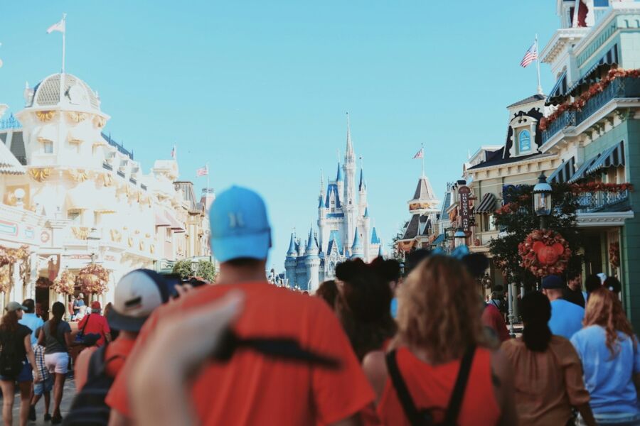 disneyland castle autumn