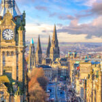 Old town Edinburgh and Edinburgh castle