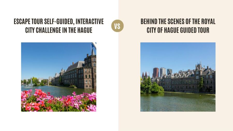 Escape Tour Self-Guided, Interactive City Challenge in the Hague vs Behind the Scenes of the Royal City of Hague Guided Tour: Which Tour Is Better?