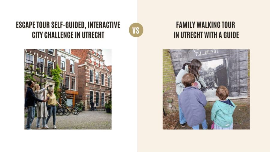 Escape Tour Self-Guided, Interactive City Challenge in Utrecht Vs Family Walking Tour in Utrecht with a Guide: Which Tour Is Better?