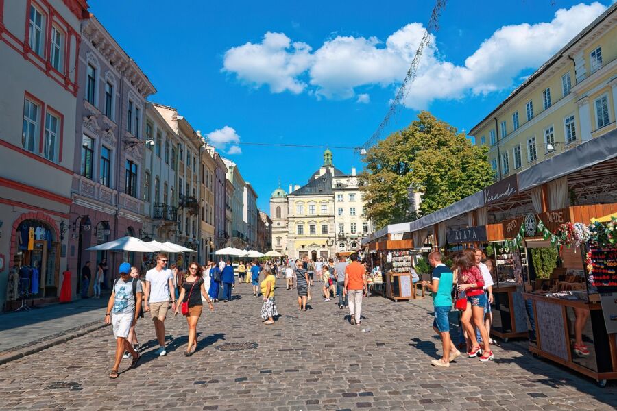 european street market