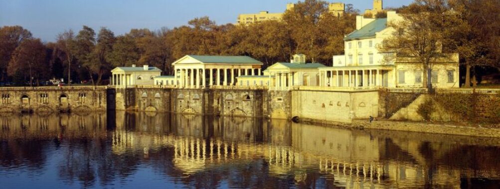 Fairmount Waterworks, East bank of Schuylkill River, Aquarium Drive, Philadelphia, Philadelphia County