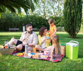 Family Having a Picnic during a Vacation