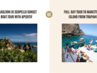 Faraglioni di Scopello sunset boat tour with aperitif vs Full-day tour to Marettimo island from Trapani: Which Tour is Better?