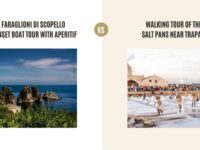 Faraglioni Di Scopello Sunset Boat Tour with Aperitif vs Walking Tour of the Salt Pans near Trapani: Which Tour Is Better?