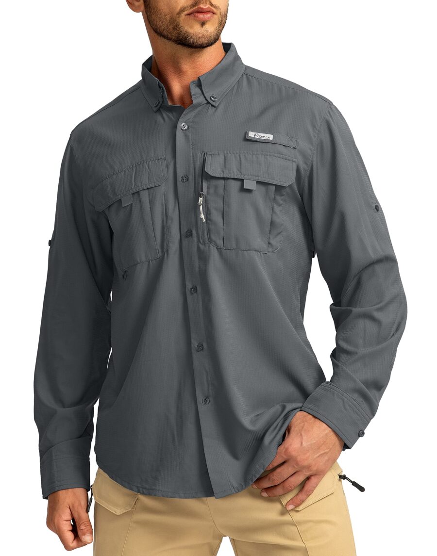 fishing shirt model gray