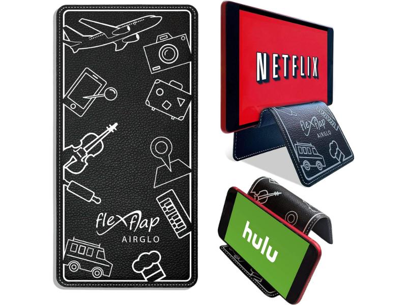 Versatile Flexflap Airglo phone stand for travel, entertainment, and streaming device support.