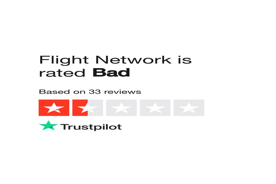 Flight Network rated poorly on Trustpilot with 2 out of 5 stars from 33 reviews.