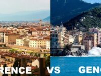 Comparison of Florences Renaissance charm and Genoas vibrant coastal life in Italy.