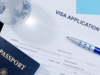 Form for submitting a visa application, including sections for applicant details and travel itinerary.