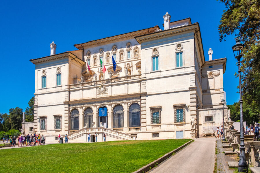 Galleria Borghese, an art gallery in Villa Borghese park, located in the historic Pinciano quarter of Rome, Italy