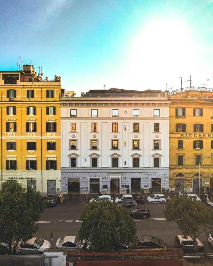 Building exterior of the Gasometer Urban Suites in Rome