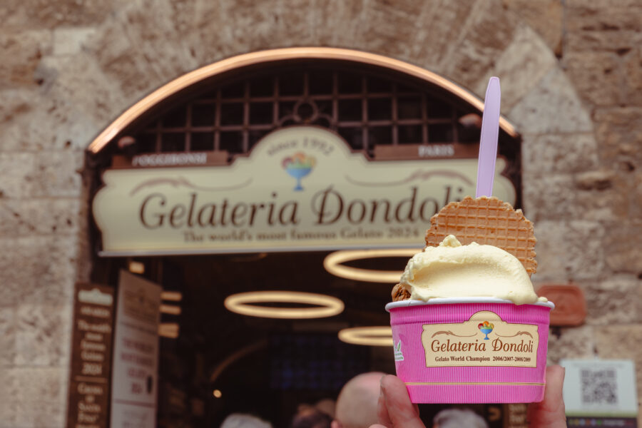 Gelato from Gelateria Dondoli in San Gimignano, Italy, awarded 