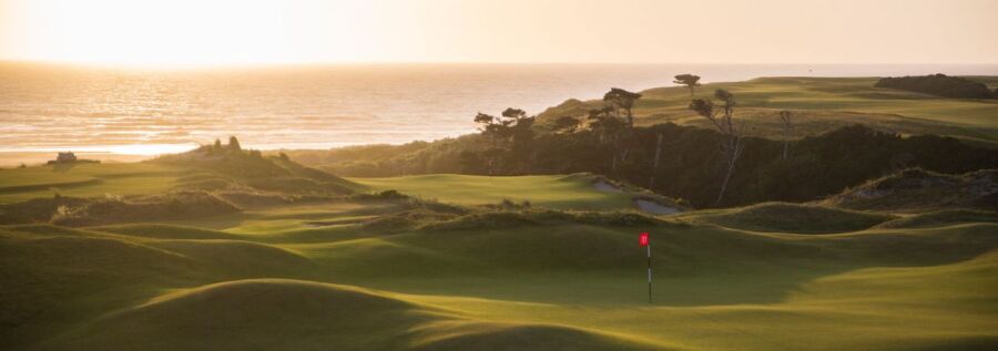 golf course coastal sunset