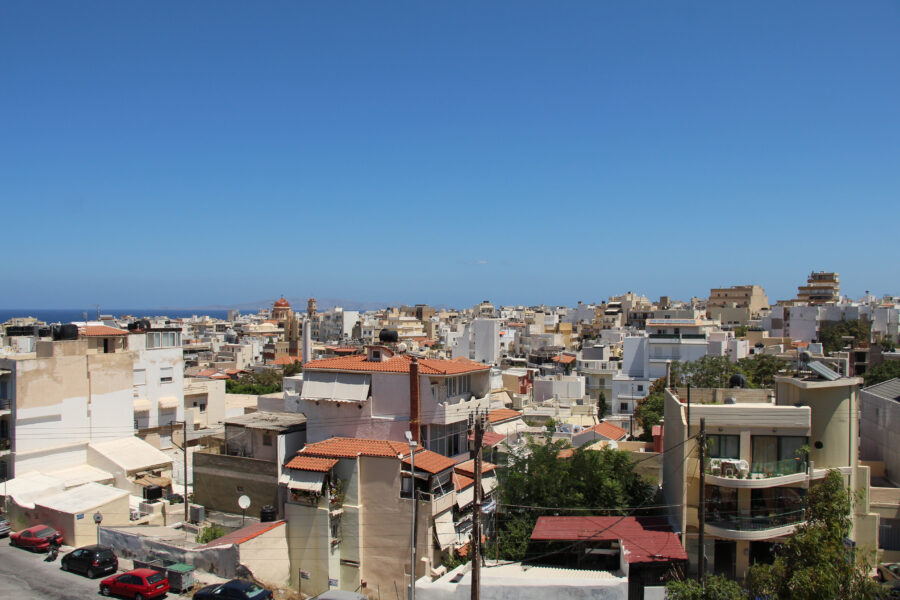 Panoramic view of Heraklion, showcasing the cityscape
