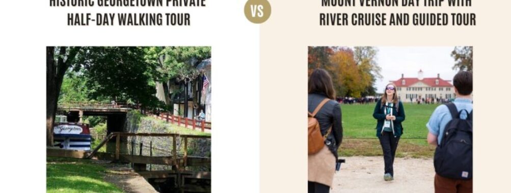 Historic Georgetown Private Half-Day Walking Tour vs Mount Vernon Day Trip with River Cruise and Guided Tour: Which Tour Is Better?