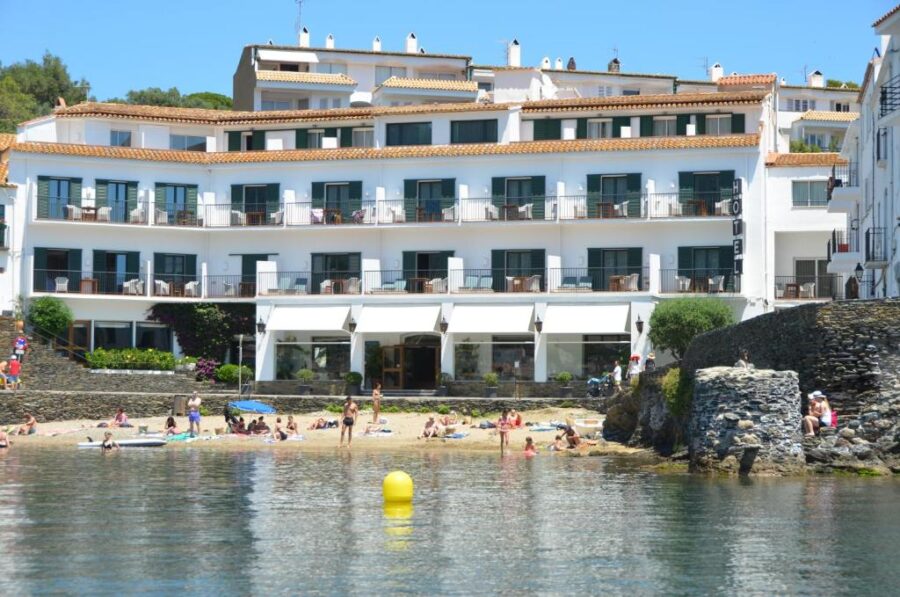 Hotel Playa Sol building exterior in Spain, showcasing its architecture and surrounding landscape.