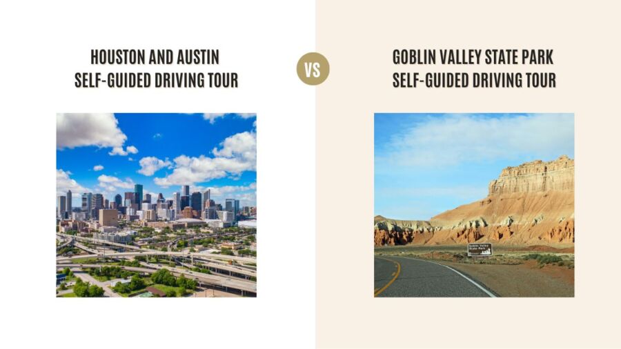 Houston and Austin Self-Guided Driving Tour vs Goblin Valley State Park Self-Guided Driving Tour: Which Tour is Better?