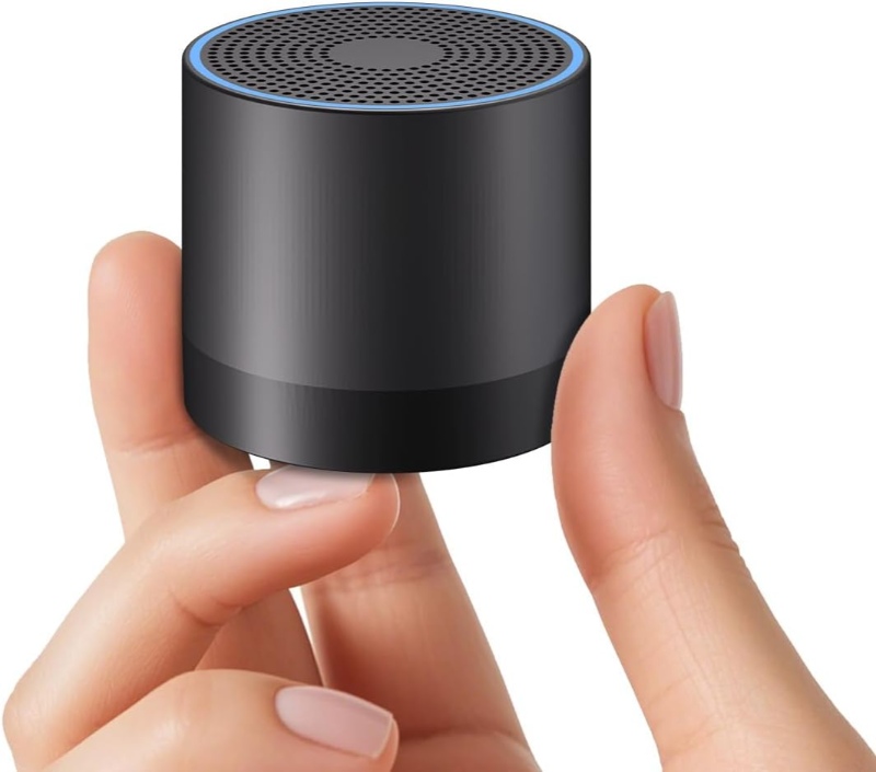 Black Hushing Mini Portable Sound Machine, designed for portable sound relaxation.