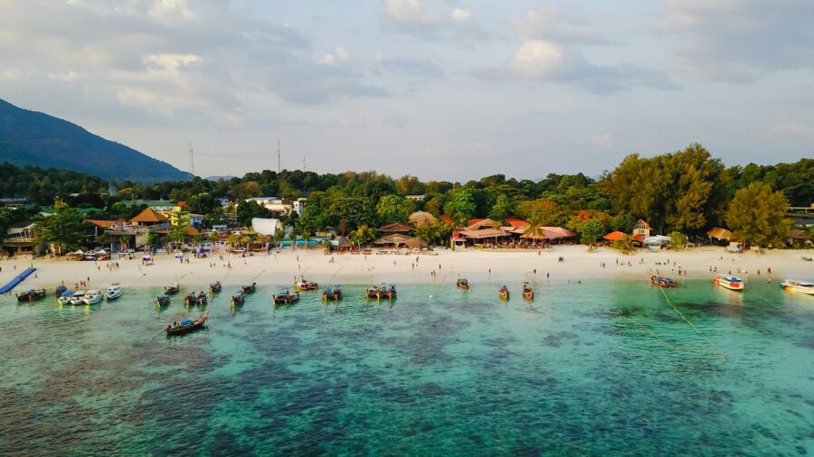 Boats at the shore in an island In Thailand