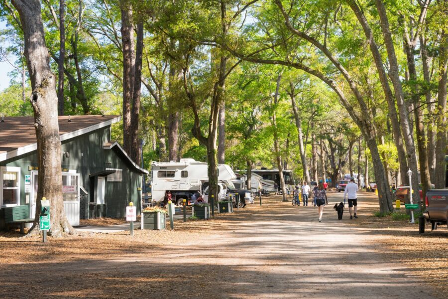 Huge campground to stay in Jekyll Island, Georgia