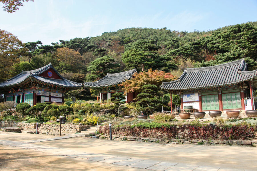 Jeondeungsa Temple located in Ganghwa-gun, Incheon, South Korea traditional architecture