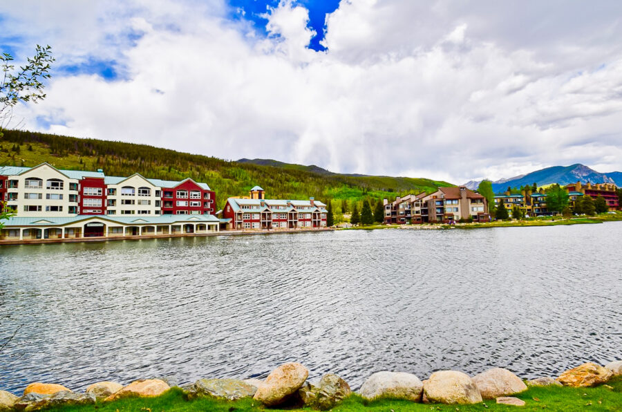 Panoramic view of the Keystone Village in Keystone, Colorado