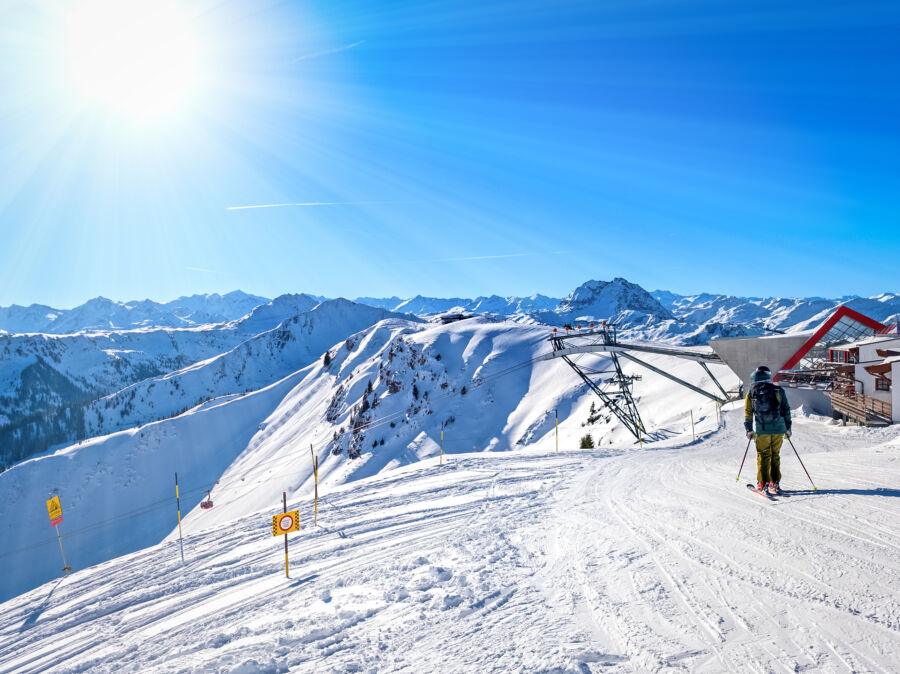 Ski resort in Westendorf, Austria, located in the Kitzbühel district of Tyrol, showcasing snowy slopes and mountain views