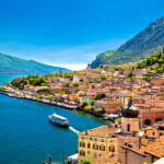 Limone sul Garda waterfront view, Lombardy region of Italy