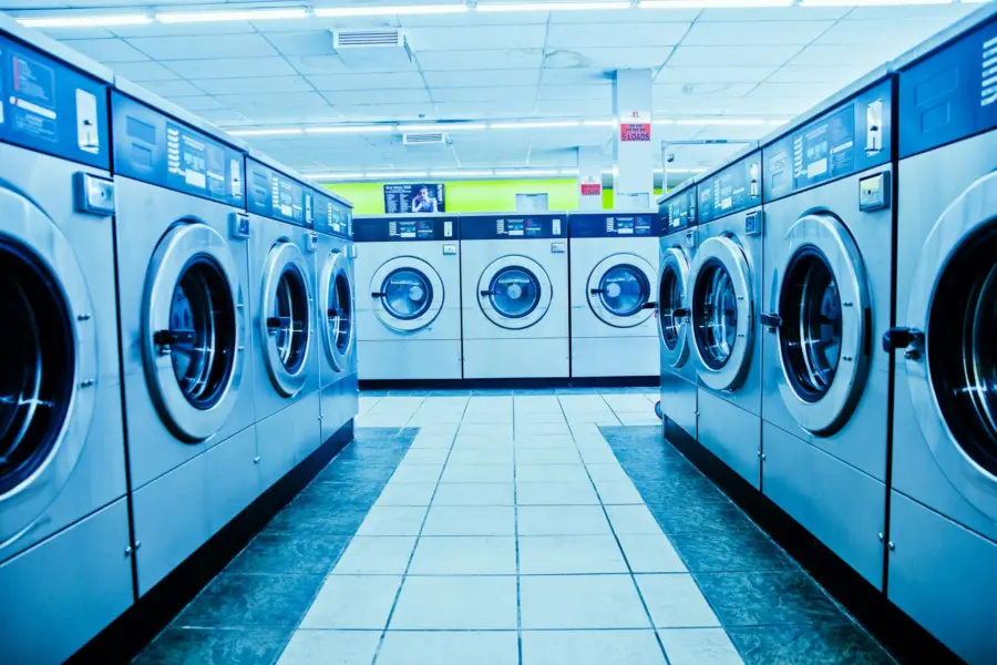 Front Load Washing Machines in a Laundromart