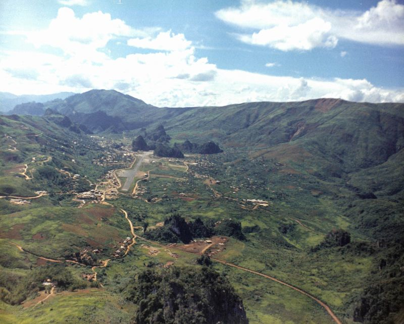 Aerial view of the Long Tieng, Laos