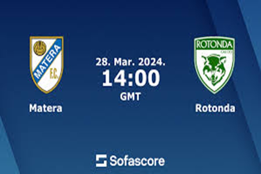 Matera FC vs Rotonda, March 28, 2024 soccer match promotional graphic.