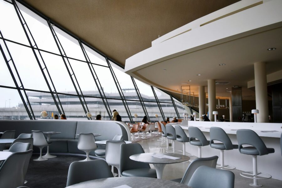 modern airport cafe bar