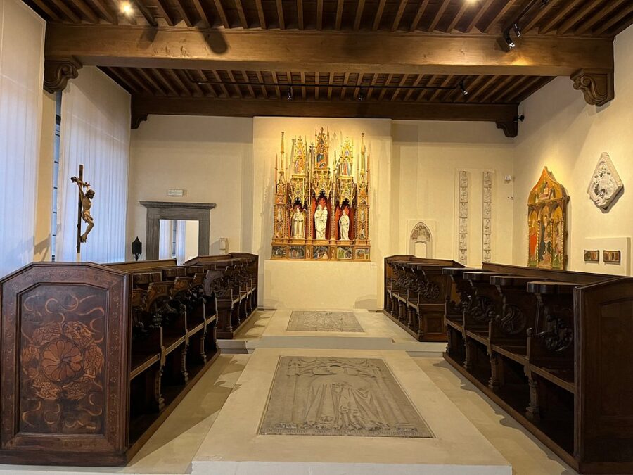 Interior of the Museo Nazionale di Villa Guinigi in Lucca, Italy